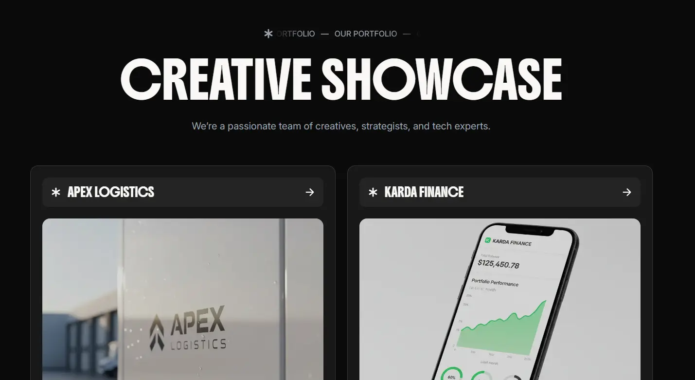 Olmo Studio - Hero section